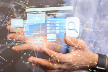 Interface web application in hand