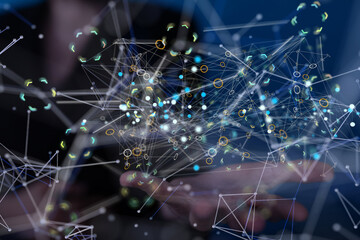 data network 3d digital info