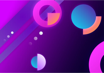 Colorful gradient memphis geometric pattern background texture for poster cover design. Minimal color abstract gradient banner template. Modern vector shape for business presentation and social media