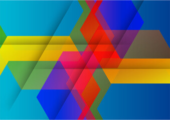 Colorful gradient memphis geometric pattern background texture for poster cover design. Minimal color abstract gradient banner template. Modern vector shape for business presentation and social media