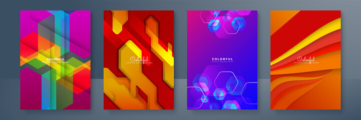 Abstract trendy gradient geometric pattern background texture for poster cover design. Minimal color gradient banner template. Modern vector wave shape for brochure and social media template