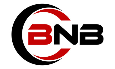 BNB three letter swoosh logo design vector template | monogram logo | abstract logo | wordmark logo | letter mark logo | business logo | brand logo | flat logo | minimalist logo | text | word | symbol