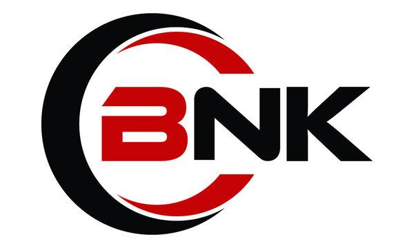 BNK three letter swoosh logo design vector template | monogram logo | abstract logo | wordmark logo | letter mark logo | business logo | brand logo | flat logo | minimalist logo | text | word | symbol