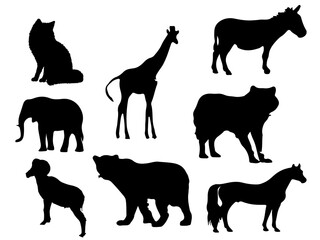 animals silhouettes vector