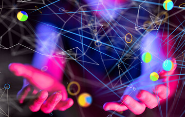 conference Digital Network and data concept 3d