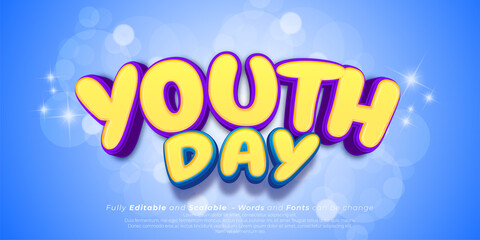 Youth day banner with editable text background