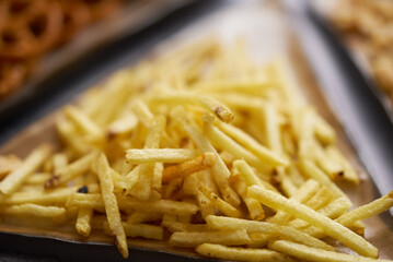 Close up Pile of French fries