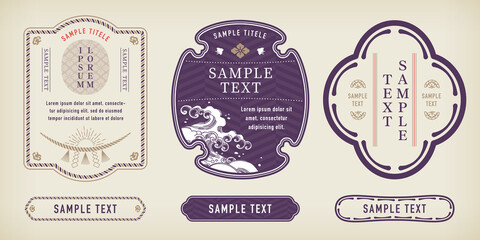 A retro design label set.