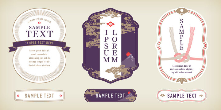 A retro design label set.