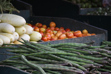 Vegetables on a stall for sale
