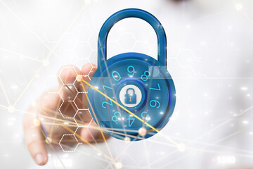 Information technology protected with firewall, secure access and encryption against cyber