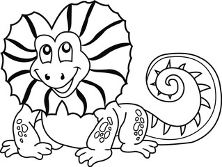 Animal cute coloring page 