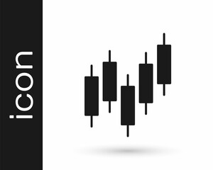 Black Browser with stocks market growth graphs and money icon isolated on white background. Monitor with stock charts arrow on screen. Vector