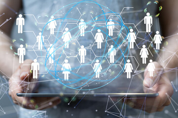  Digital Network and data concept.