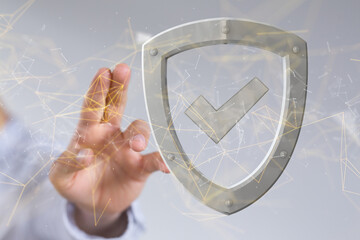 Information technology protected with firewall, secure access and encryption against cyber