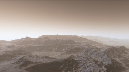 Naklejka premium Deserted alien planet 