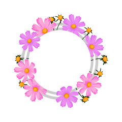 Illustration of frames with floral decor. Spring backgrounds for text or photo.