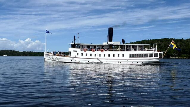 Stockholm, Sweden An old passenger ferry on lake Malaren.  
