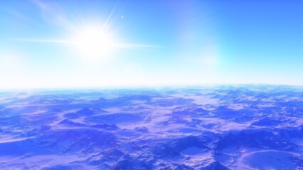 Fototapeta premium 3D fictional space scene 