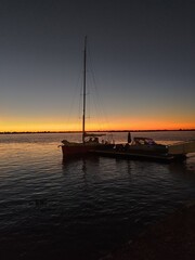 sunset on the sea