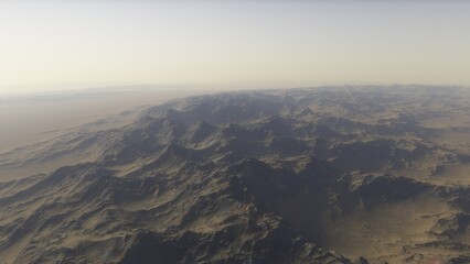 Fototapeta premium 3D fictional space scene 