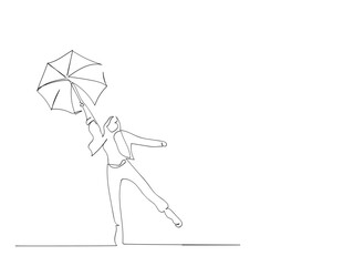 continuous line drawing. minimalist. happy rainy day. Vector illustration