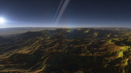 3D fictional space scene
