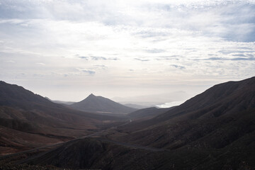 Naklejka na ściany i meble View of Betancuria mountains Fuerteventura Canary Islands Spain