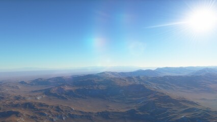 3D fictional space scene
