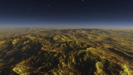 3D fictional space scene
