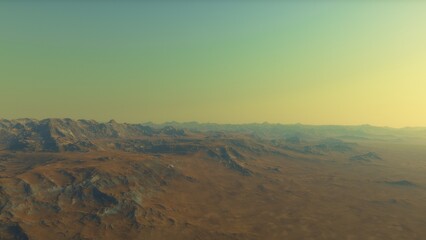 3D fictional space scene
