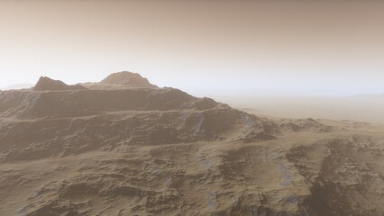 3D fictional space scene
