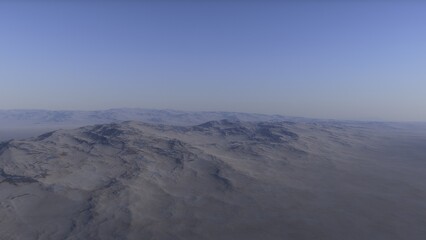 3D fictional space scene
