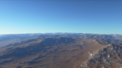 3D fictional space scene
