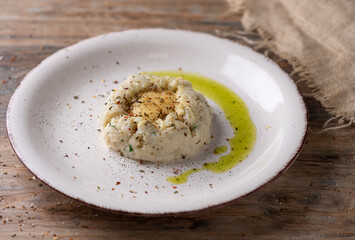 cauliflower stuffed with cheese and egg