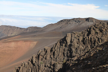 Haleakala Summit Crater, volcanic landscape on island