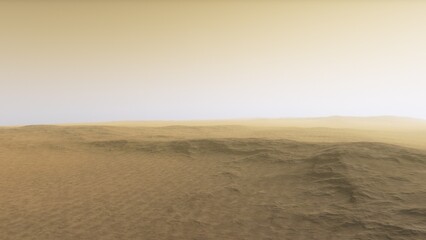 landscape on planet Mars, scenic desert scene on the red planet

