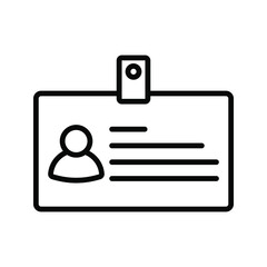 ID card icon. Identification card sign. vector illustration