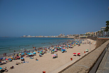 Fotografía de la playa de Cádiz - obrazy, fototapety, plakaty