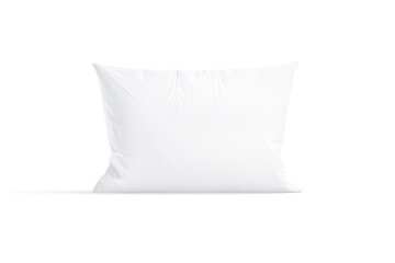 Blank white rectangular pillow mockup stand, front view