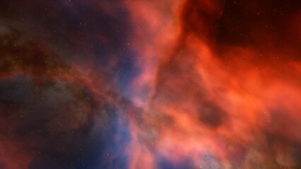 Universe filled with stars, nebula and galaxy
