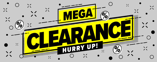 Mega clearance special offer banner design