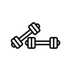Dumbbell icon flat style trendy stylist simple