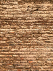 Old brick wall of a fort built in 17th century