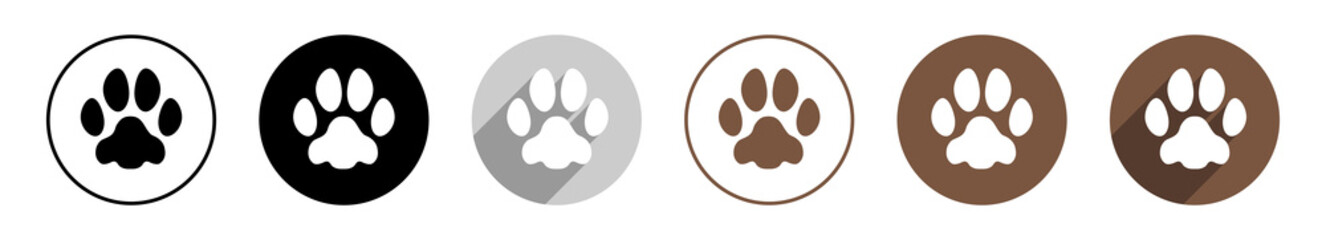 Tier Pfote Vektor Icons