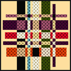 fashionable colorful design for a scarf