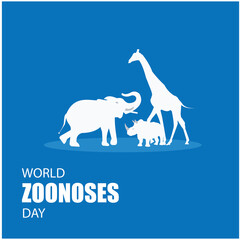 Vector World Zoonoses Day. with a simple and elegant design