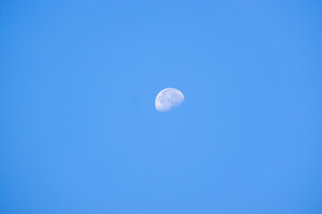 moon on the morning sky clear