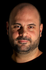 Obraz premium convincing facial man expression closeup photo