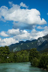 Scenic view of mountains Alps.